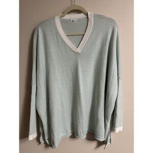 Mersea Catalina Traveler Sweater Sea Glass Ivory Oversized-Pockets One Size